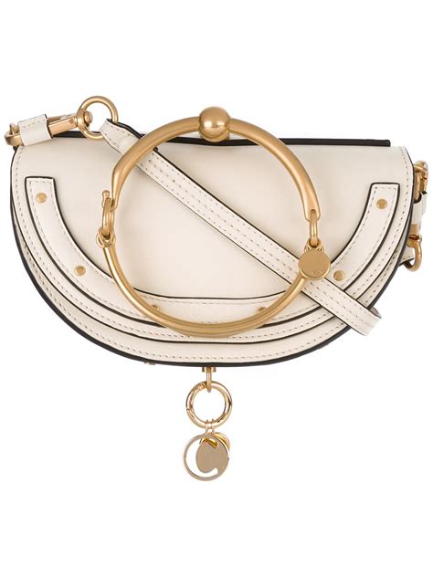 chloe nile minaudiere off white|Chloe Small Nile Leather Minaudiere in Off White .